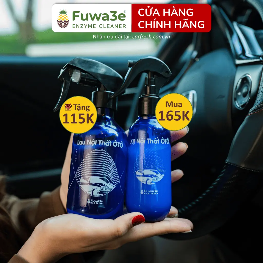  Xử lý mùi hôi trong xe hơi bằng FUWA3E – Enzyme Cleaner